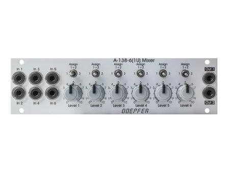 Doepfer A-138-6 1U Six Channel Mixer Doepfer A-138-6 1U Six Channel Mixer