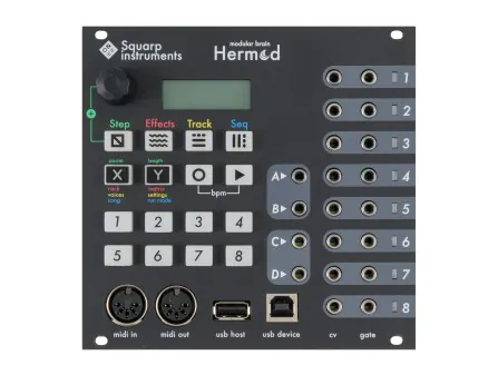 Hermod Sequencer + MIDI to CV (Black) Hermod Sequencer + MIDI to CV (Black)