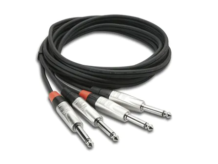 Hosa HPP-000X2 REAN Dual 1/4" TS Cable