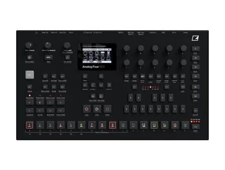 Analog Four MKII Synthesizer + Groovebox (Black)